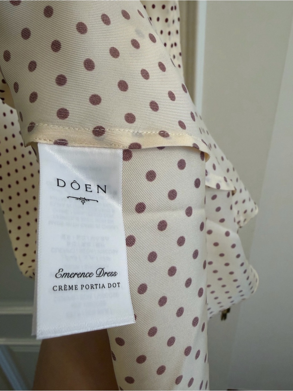 Doen Emerence Maxi Dress - Crème with Portia Dot Size S - Picture 5 of 9